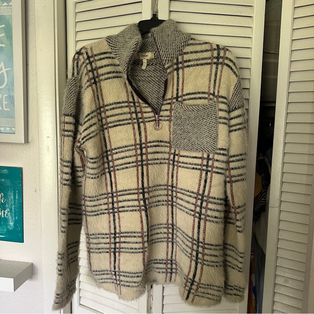 Entro Cozy Knit Zip-Up Cardigan